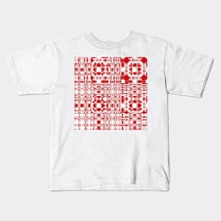 Valentine Red And White Tiles Kids T-Shirt